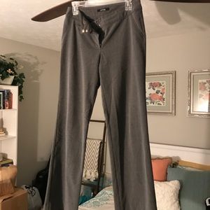 Gray trousers. Flair leg